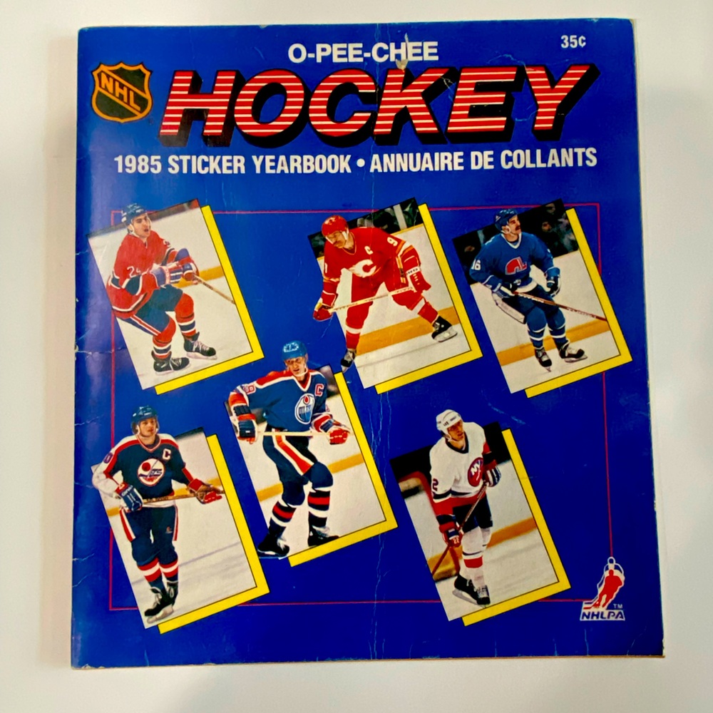 1985 O-Pee-Chee Hockey sticker book